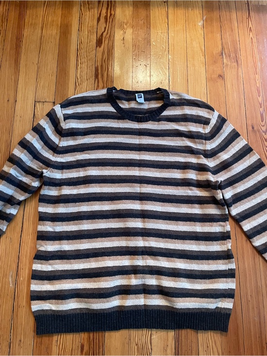 GAP Other - GAP Striped Crewneck Sweater in Black and Beige